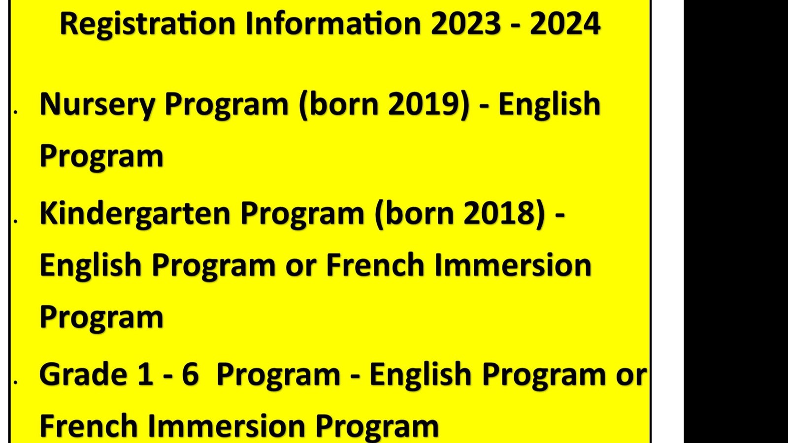 2023-2024 Registration Information